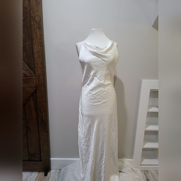 Significant Other Deidra Cowl Maxi Ivory Dress Size 10 NWT - Picture 3 of 5